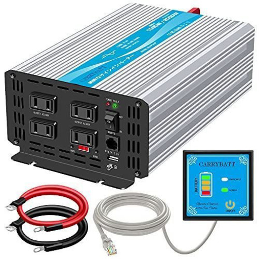 【決定しました】CARRYBATT 1000W 正弦波 インバーター 最大2000W DC24V 直流 AC100V 交流