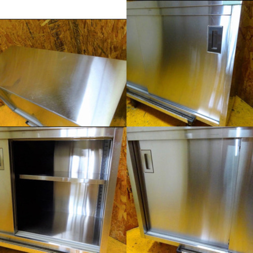 (399-0)業務用 ステンレス キャビネット 作業台 調理台 W1200D500H850 中古 戸棚 収納 厨房 飲食店 店舗用品 