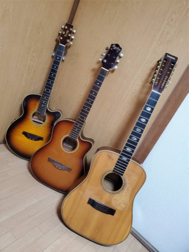 直接取引のみ★アコースティックギター 3点セット ジャンク品 8000円