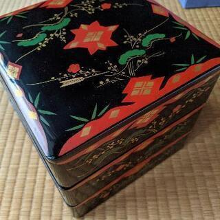 重箱3段 　国産 会津絵　漆器
