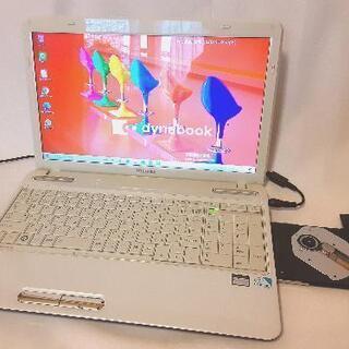 8/8まで値下げ中！東芝 ノートPC　Dynabook　T350/34BW　Windows10　無線LAN内蔵でWifiにつなげば家中どこでもインターネット接続できます　Youtubeも大きな画面で視聴できる！　オフィスソフトインストール済で家庭でも仕事でも使えるの画像