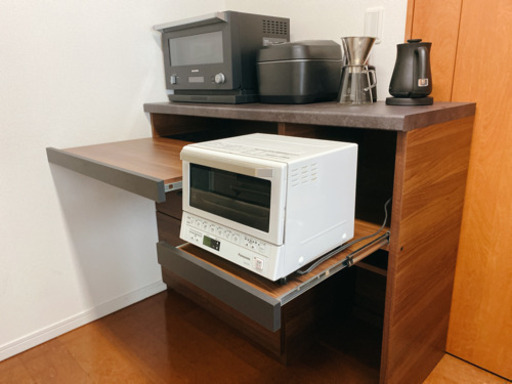 美品❗️パモウナ　キッチンカウンター　キッチンボード　ウォールナット　120㎝