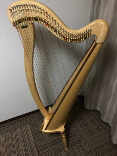 青山ハープ 130N トチ材 ノンペダルハープ
