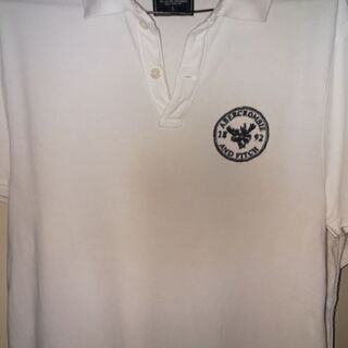 中古 アバクロ メンズポロシャツLサイズ 白の画像