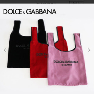 D&G ベロアマーケットバッグ　ピンク