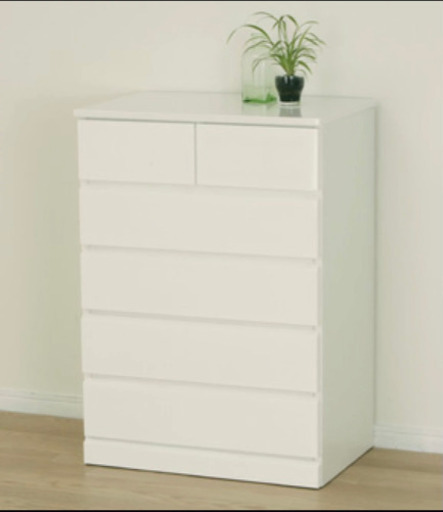 <新品未使用> 5段チェスト 白