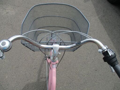 自転車 26インチ シティサイクル ピンク系 6段変速 鍵有り 札幌市 中央区 南12条