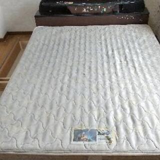 9月末廃棄 あげます 無料 フランスベッド製 ダブルベッド マッ...