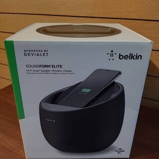 ほぼ新品です BELKIN (DEVIALET) SOUNDFORM ELITE Hi-Fi スマートスピーカー（ワイヤレス充電機能付き）/ Bluetooth 5.0 & WIFI