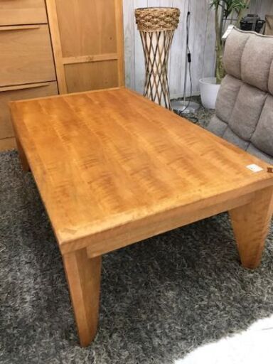 BOSCO　朝日木材加工　引き出し付ローテーブル　ナチュラル【トレファク南柏店】