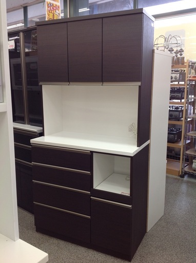 ニトリ ブラウン 木製 ダンパー式 ダイニングボード【9650359】