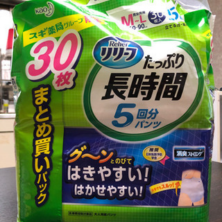大人用紙パンツ　リリーフ(開封済み)