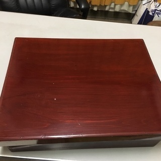 木製塗りの茶器入れ箱  大小2種