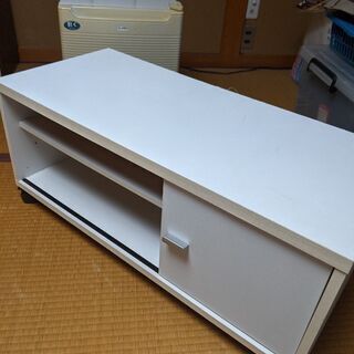 美品!棚付き白テレビ台