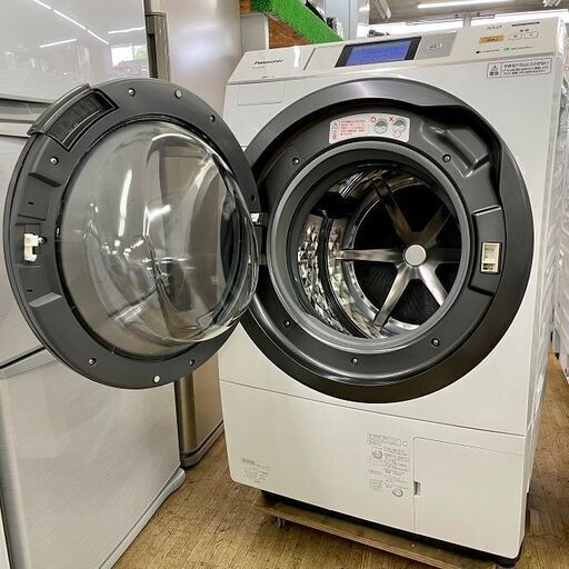 美品【 Panasonic 】パナソニック 洗濯10.0㎏/乾燥6.0㎏ ドラム式洗濯機 最高級モデル カラータッチパネル 温水泡洗浄