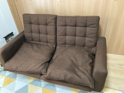 2人がけソファー　値下げいたしました　引き取り決定