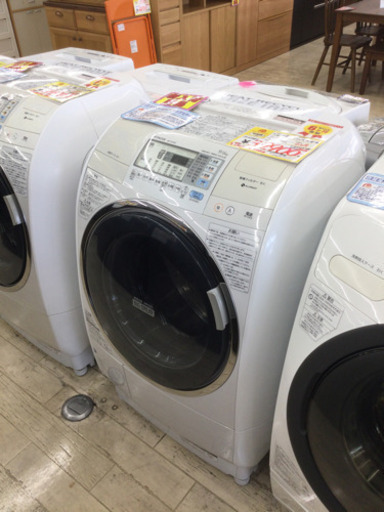 6/19 【✨大容量✨】定価135，800円 HITACHI 9.0kg/6.0kg ドラム式 乾燥機付き 洗濯機 BD-V5400 BIG DRUM KAZE IRON ヒーター乾燥機
