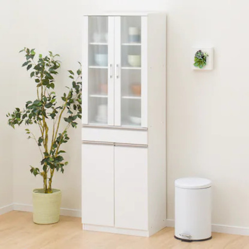 【お渡し先決まりました】GM545　近隣配達可能　ニトリ　食器棚　フォルムＮ　ＳＫ1860　幅60　奥40　高178　白　ホワイト　キッチンボード　収納家具　リサイクルショップ　ケイラック朝霞田島店　ケイラック　埼玉県　朝霞市　田島　和光市　志木市　新座市　富士見市　ふじみ野市　三芳町　戸田市　蕨市　さいたま市(岩槻以外)　川越市　所沢市　上尾市　東京都　板橋区　練馬区　清瀬市