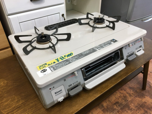 ガスコンロ　2019年　リンナイ　プロパン用 リンナイ ガスコンロ LPガス プロパン KG67BKL 2019年製 左強火力 