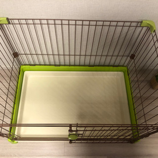 【お譲り先決定しました】ペット用　お掃除簡単サークル(グリーン)の画像