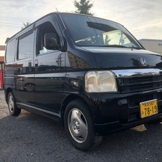 バモス　人気の黒　本体即決5万円　(車検2年付12万)