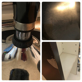 バーカウンター&オシャレなハイチェア2脚セットの画像