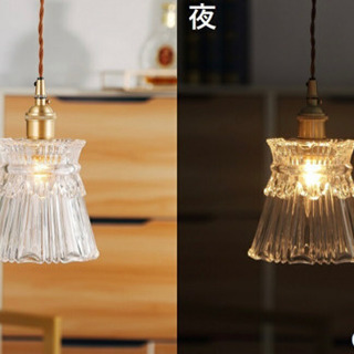 ガラスペンダントライト・灯具&LEDエジソンランプ付