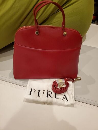 値下げ！FURLAダークレッド　ハンドバッグ2way