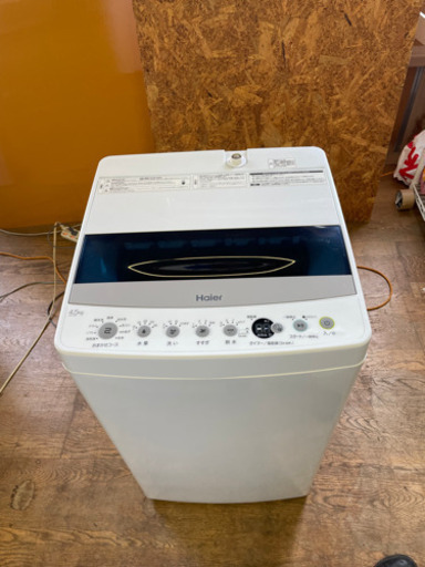 s0621-1 ☆美品☆ハイアール　全自動電気洗濯機　JW-C45D 4.5kg 2019年製