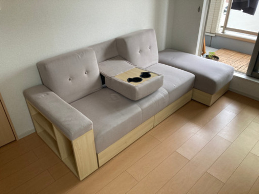 【ネット決済・全国配送可】多機能なソファベッド★収納力抜群！