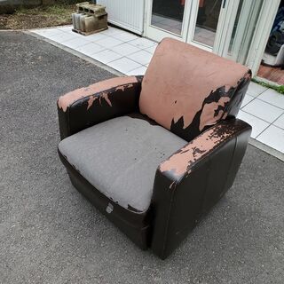 一人用ソファ　leatherworld
