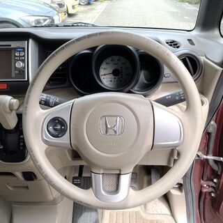 平成24年式 ホンダ N BOX G Lパッケージ JF1 16.9万km 修復歴なし ステアリングリモコン付純正ナビ/ETC/左パワースライドドア付の画像