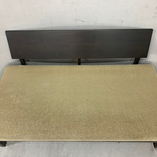 【値下げしました】ソファ 北欧 布 木 インテリア 掃除済み 3人がけ 2人がけの画像