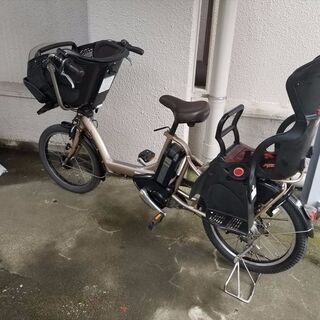 (引取限定) 子供載せ電動アシスト自転車 中古 ブリヂストン(BRIDGESTONE) アンジェリーノ 20インチ リチウム8.1AH ゴールド