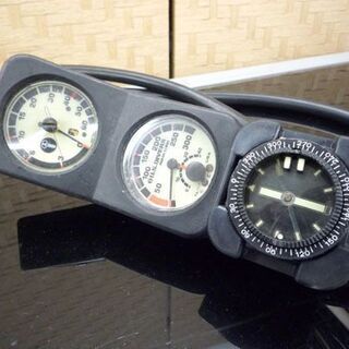 アクアラング SEA MASTER-2000J/シーマスター レギュレーターセット 圧力計 ゲージ ダイビング機材 現状品 札幌市手稲区の画像