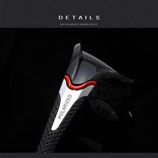 偏光ゴルフサングラス・軽量【送料無料】(ブラック/レッド)の画像