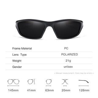 偏光ゴルフサングラス・軽量【送料無料】(ブラック/グレー)の画像