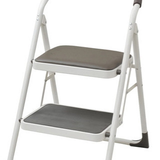 中古、白、ガーデンマスター ステップチェア(2段) 脚立 踏み台