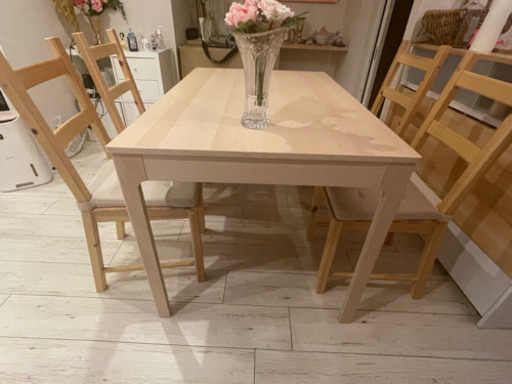 【美品】IKEA テーブル・椅子　5点セット