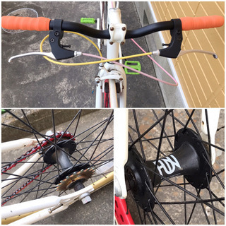 ハイボルテージ固定ギア+フリー ピストバイク自転車シングルスピード クロモリ格安の画像