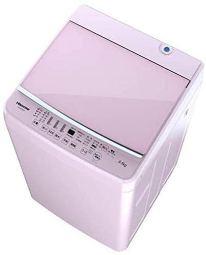 ハイセンス 5．5Kg全自動洗濯機 keyword ピンク HW-G55E5KP