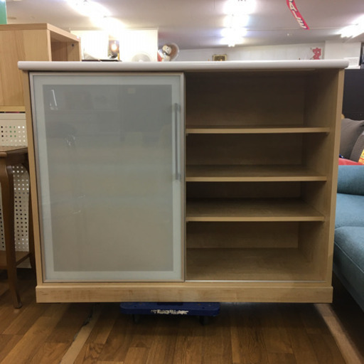 S177  古賀家具　 キッチンカウンター、キッチンボード、幅119cm、美品
