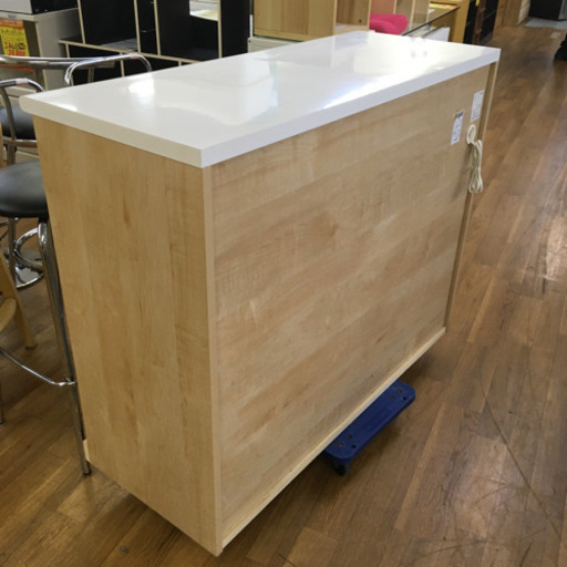 S177  古賀家具　 キッチンカウンター、キッチンボード、幅119cm、美品