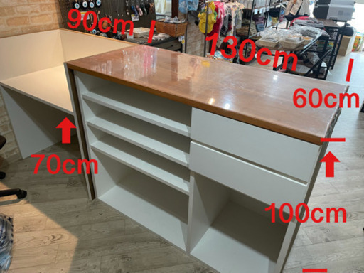 レジ台、PC.作業台セット