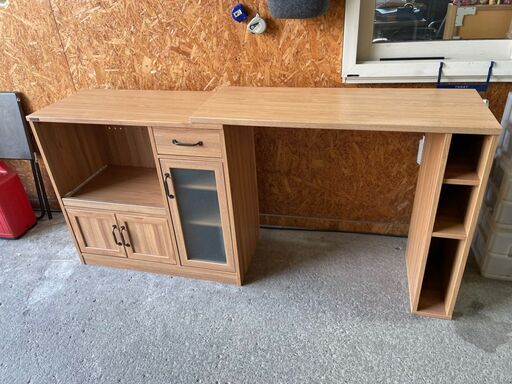 K1813　レンジボード　食器棚　伸縮可能