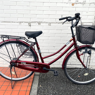 GM549【近隣配達可能】自転車　ママチャリ　サントス　赤　26インチ　ギヤ無し　ダイナモライト　軽快車　サイクリング　通勤　送り迎え　買い物　リサイクルショップ　ケイラック朝霞田島店　ケイラック　埼玉県　朝霞市　田島　和光市　志木市　新座市　富士見市　ふじみ野市　三芳町　戸田市　蕨市　さいたま市(岩槻以外)　川越市　所沢市　上尾市　東京都　板橋区　練馬区　清瀬市 