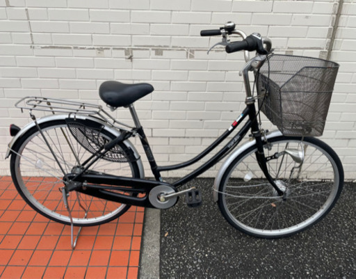 GM551【近隣配達可能】自転車　3段変速ギヤ　オートライト　黒　ママチャリ　ギヤ付き　普通自転車　軽快車　サイクリング　通勤　通学　リサイクルショップ　ケイラック朝霞田島店　ケイラック　埼玉県　朝霞市　田島　和光市　志木市　新座市　富士見市　ふじみ野市　三芳町　戸田市　蕨市　さいたま市(岩槻以外)　川越市　所沢市　上尾市　東京都　板橋区　練馬区　清瀬市