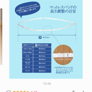 シングルベッド2つをまとめるバンドの画像