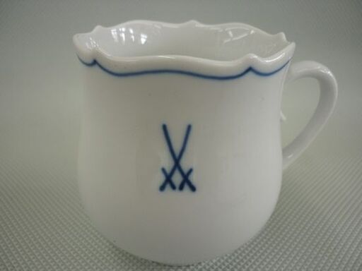 ☆未使用 カップ＆ソーサー マイセン Meissen ホワイトマイセン VIPシリーズ 花形口縁 コーヒーカップ 双剣 洋食器 札幌 