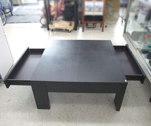 リビングテーブル 90×90×40cm アクタス HEITZ/ハイツシリーズ ローテーブル センターテーブル オーク材 引き出し付き 